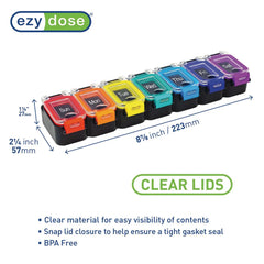 Ezy Dose Pill Planner Weekly Waterproof Rainbow