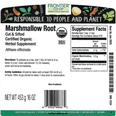 Organic Marshmallow Root - Cut & Sifted