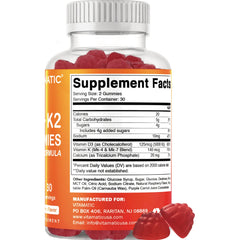 Vitamin D3 + K2 Gummies - Raspberry