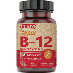 Vegan B12 with Folic Acid & B6 - Fast Dissolve