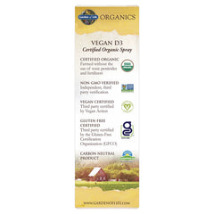 Organics Vegan D3 Organic Spray - Vanilla