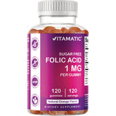 Sugar Free Folic Acid Gummies - Natural Orange