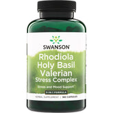 Rhodiola Holy Basil Valerian Stress Complex - 3-in-1 Formula
