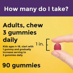 Prebiotic Fiber Gummies - Orange, Strawberry, Lemon