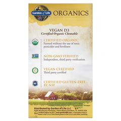 Organics Vegan D3 Chewable - Raspberry-Lemon