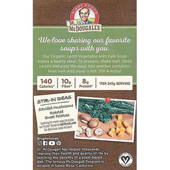 Organic Lentil Vegetable with Kale Soup