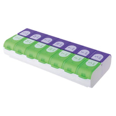 Ezy Dose Pill Planner Weekly AM/PM Easy Fill Green and Purple