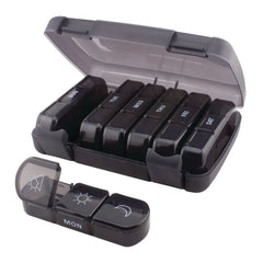 Ezy Dose Pill Organizer Weekly 3x/Day Medtime Planner Black