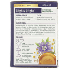 Organic Nighty Night Tea - Chamomile & Passionflower