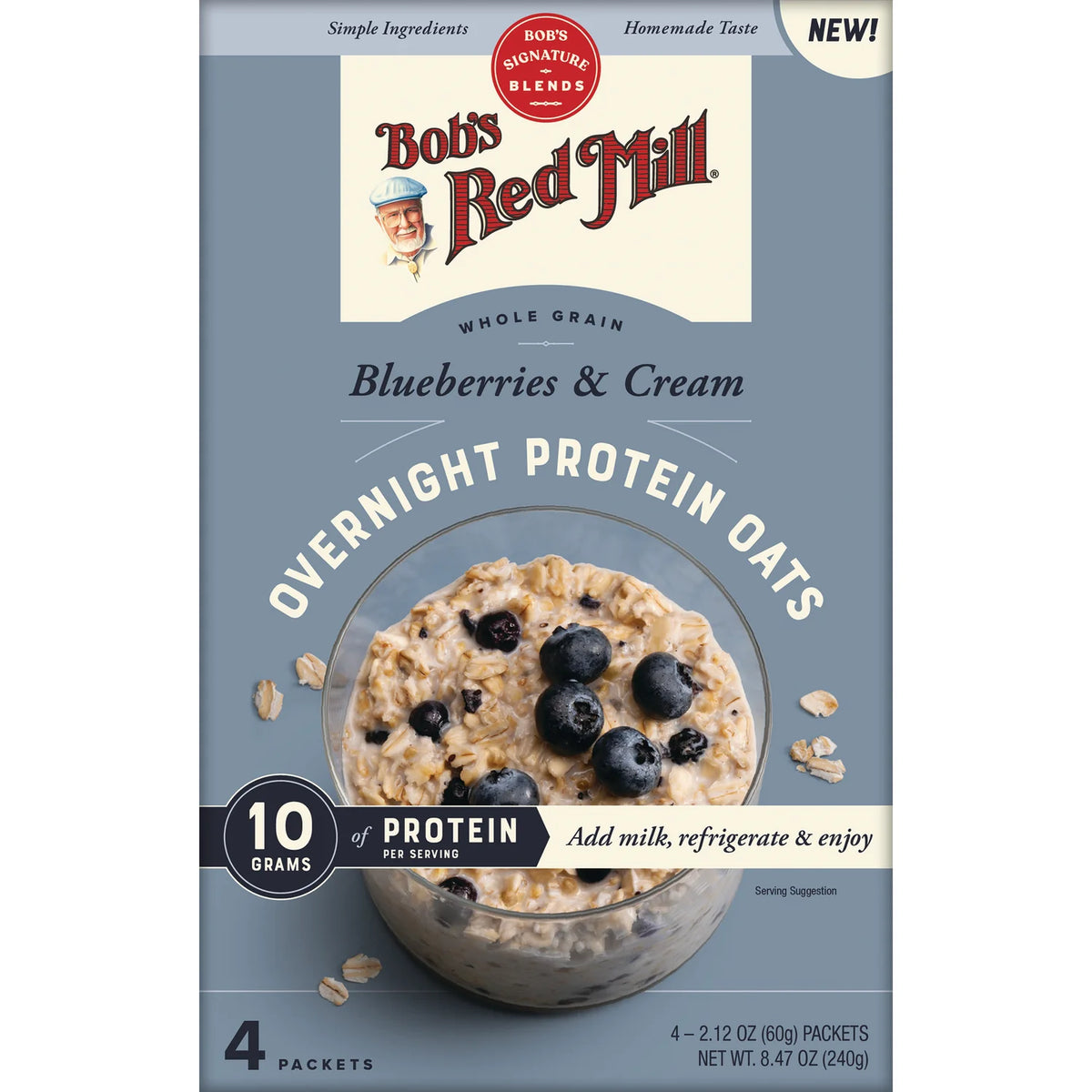 Overnight Protein Oats - Blueberries & Cream