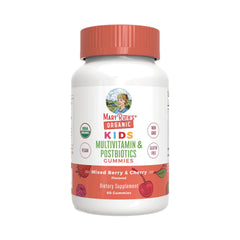 Organic Kids Multivitamin & Postbiotics Gummies - Berry & Cherry