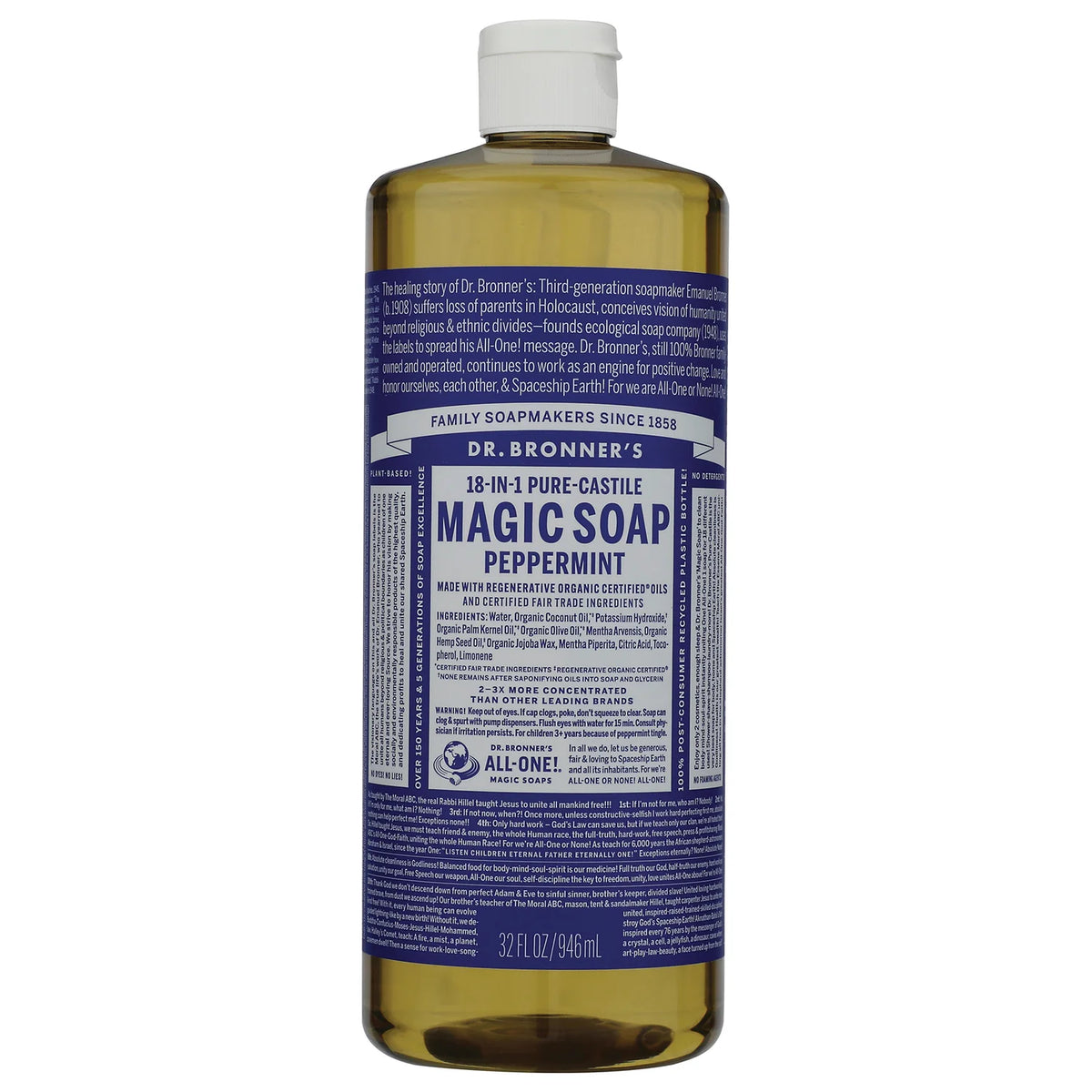 18-in-1 Pure-Castile Magic Soap - Peppermint