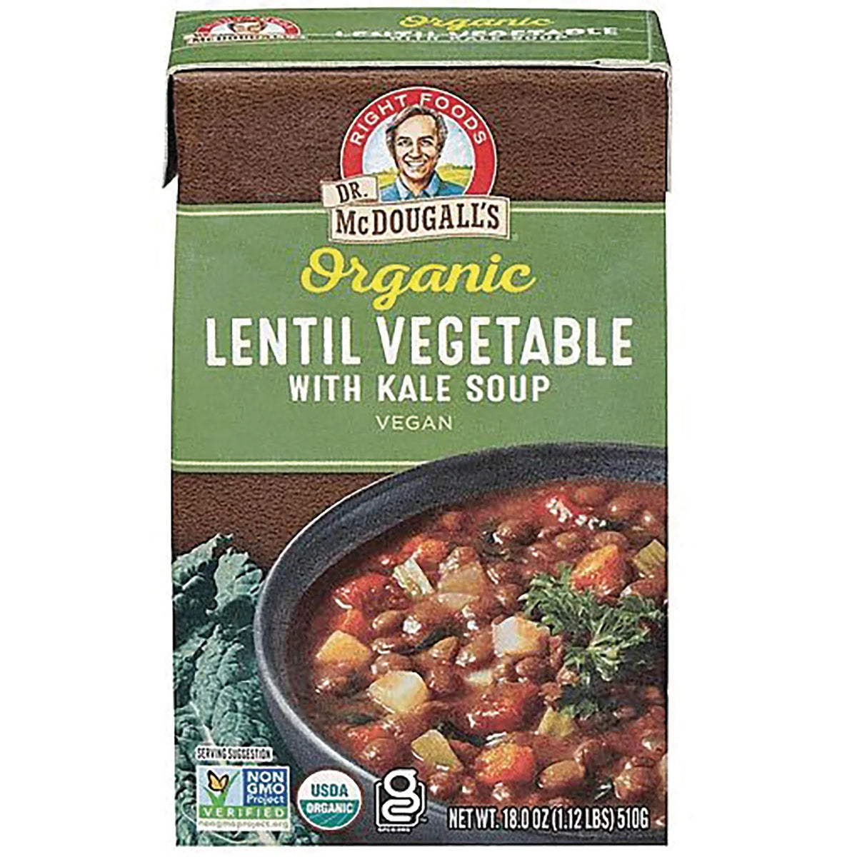 Organic Lentil Vegetable with Kale Soup