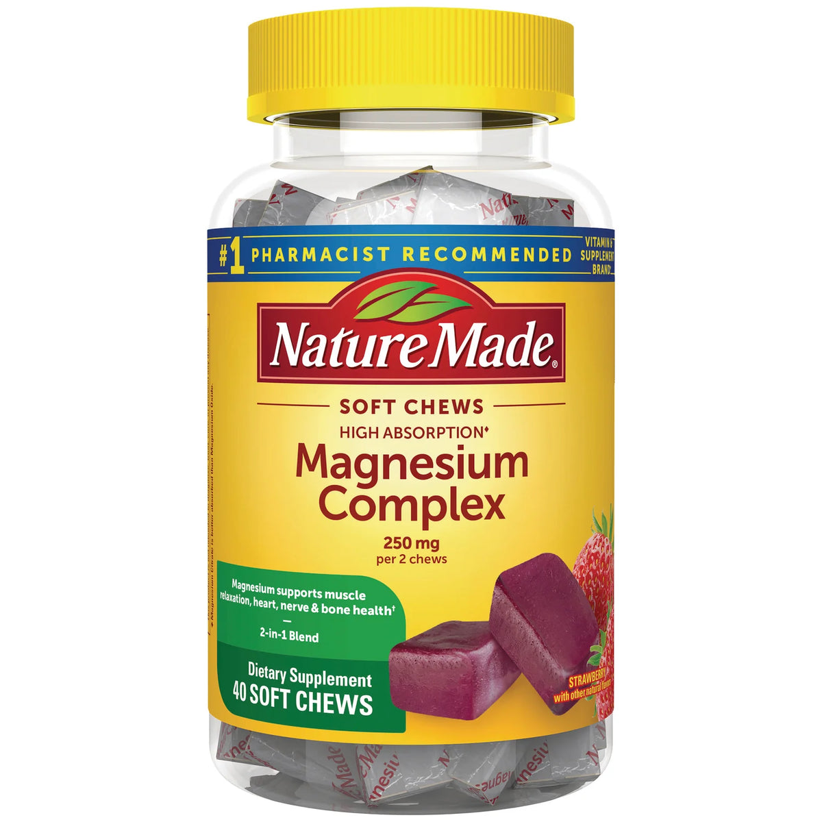 High Absorption Magnesium Complex Soft Chews - Strawberry
