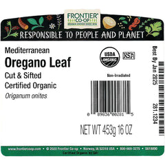 Organic Cut & Sifted Mediterranean Oregano Leaf