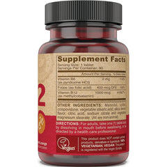 Vegan B12 with Folic Acid & B6 - Fast Dissolve
