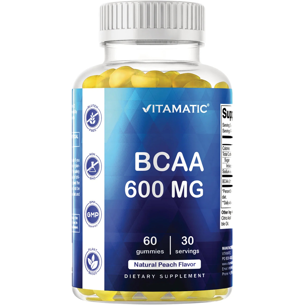 BCAA 600 MG Gummies - Peach