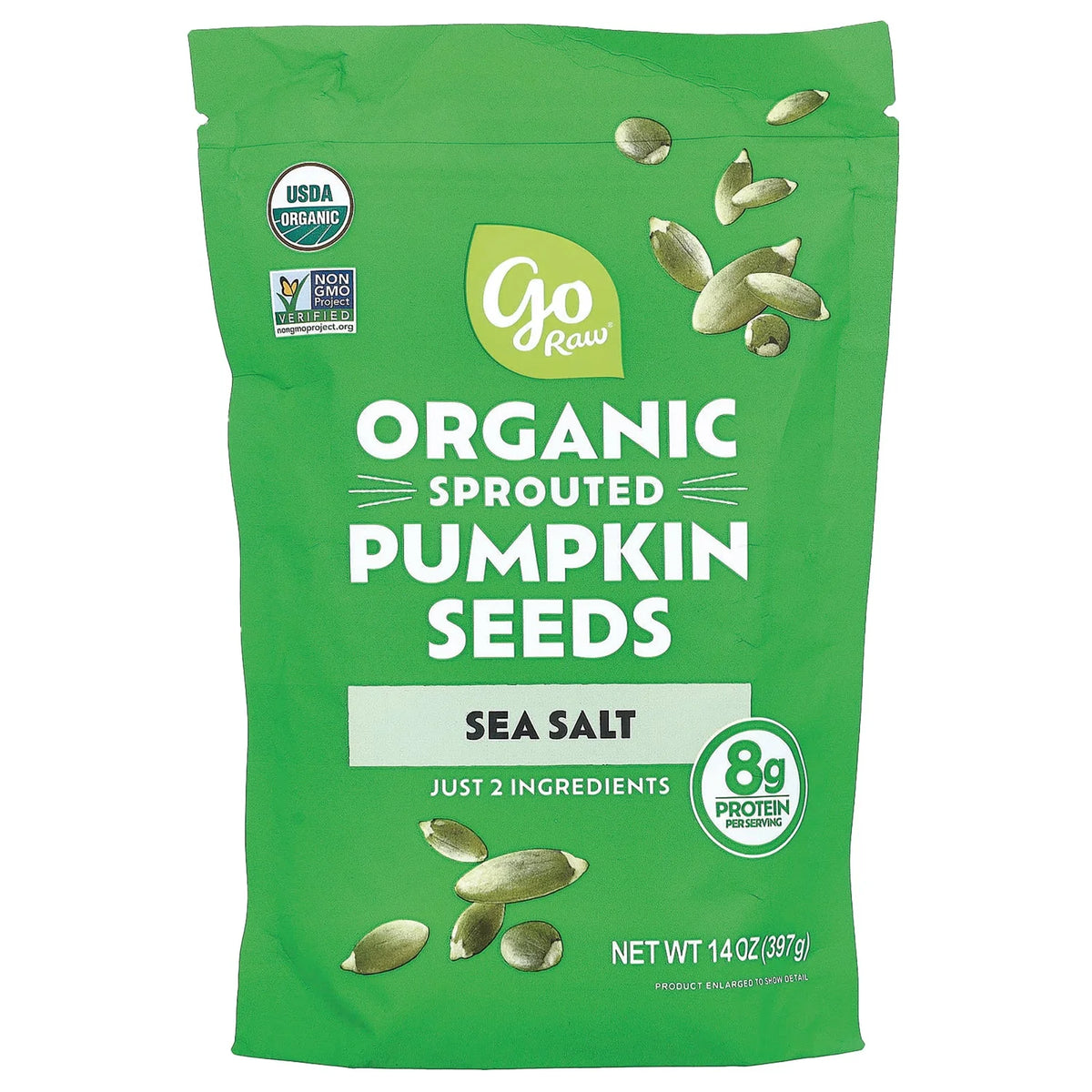 Sprouted Organic Pumpkin Seeds with Sea Salt