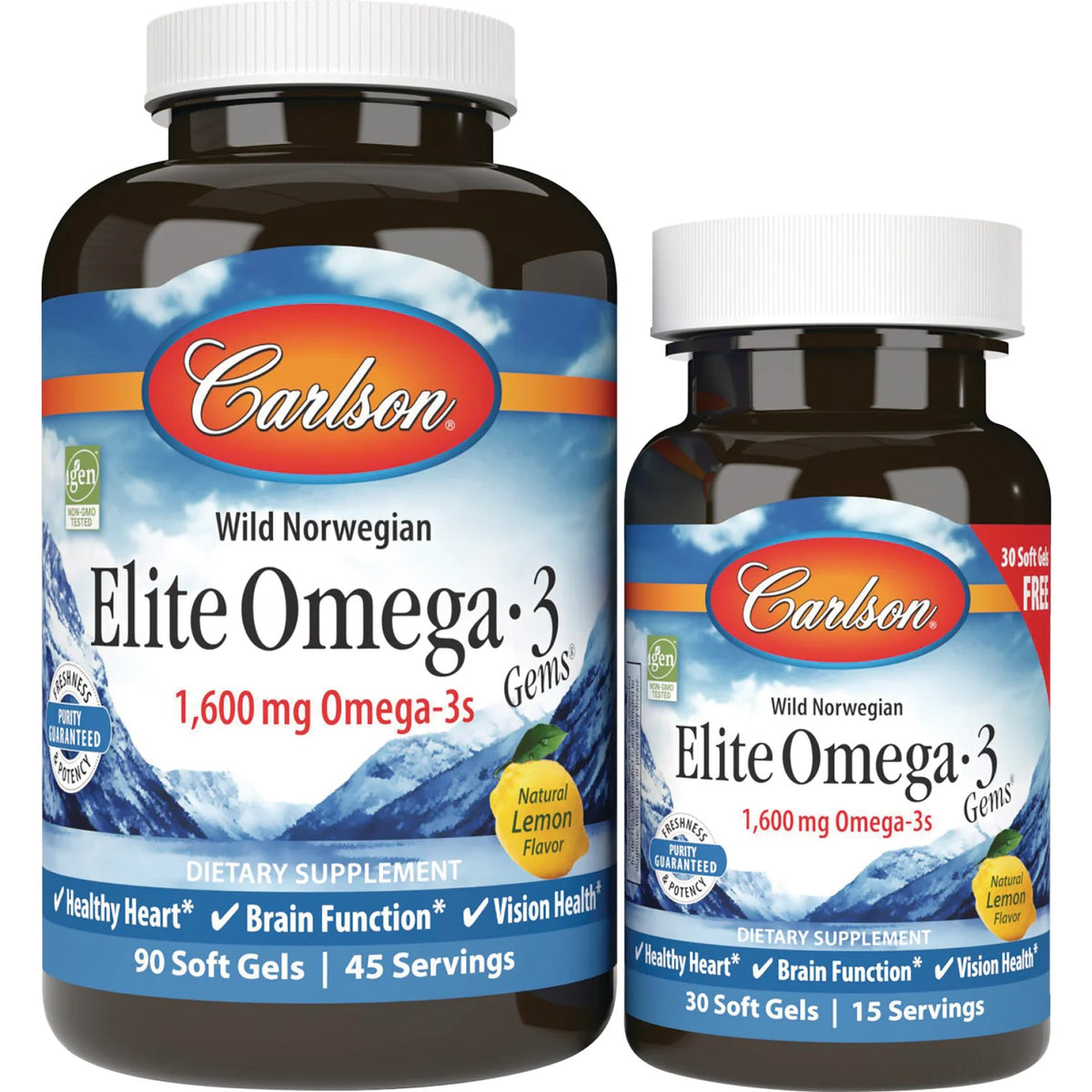 Wild Norwegian Elite Omega-3 Gems - Lemon