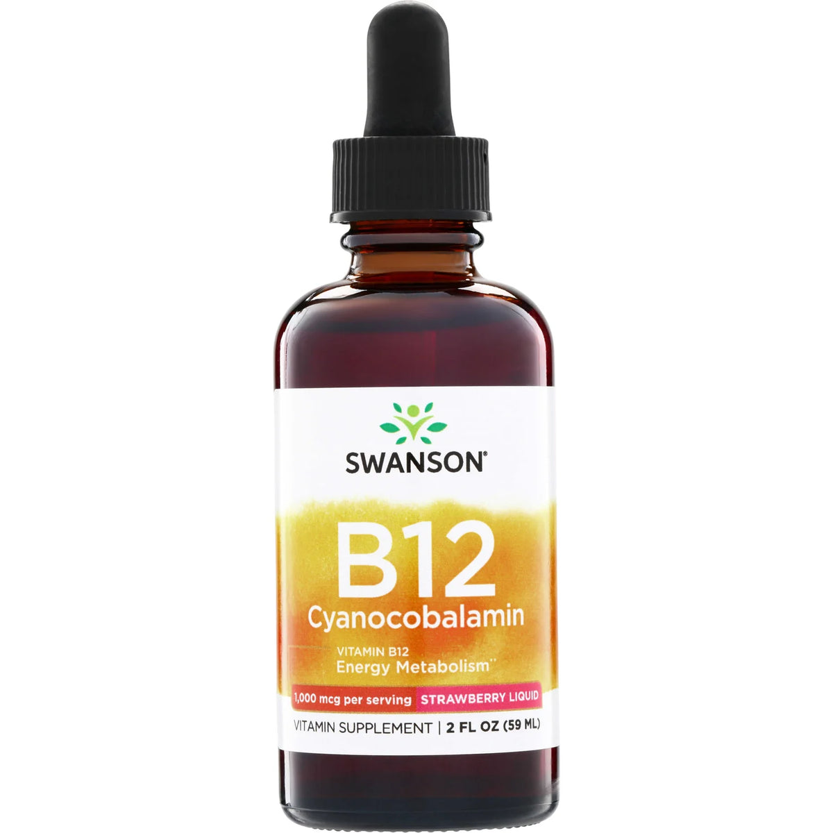 Vitamin B12 Cyanocobalamin - Strawberry Liquid