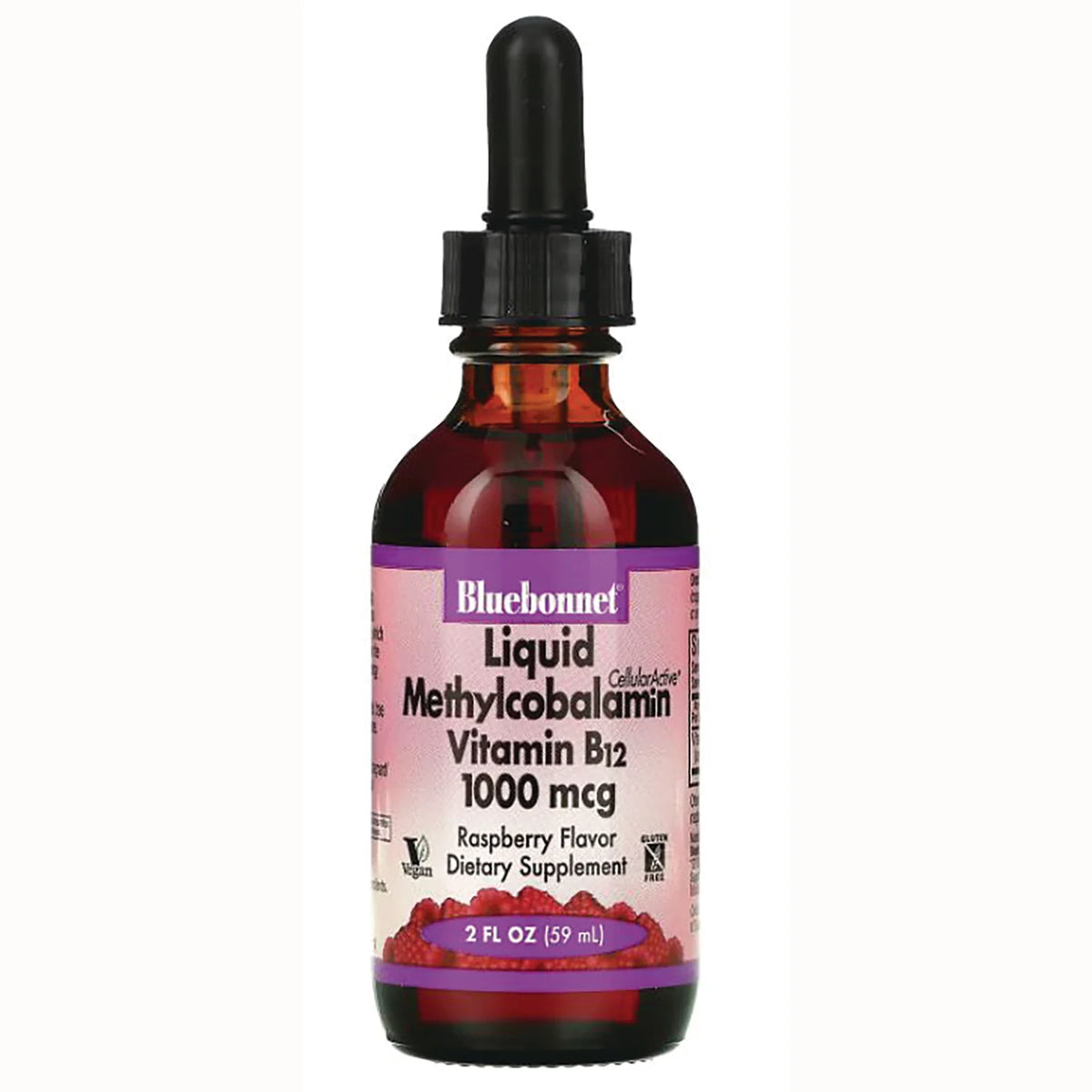 Liquid Methylcobalamin Vitamin B12 - Raspberry