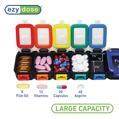 Ezy Dose Pill Planner Weekly Waterproof Rainbow