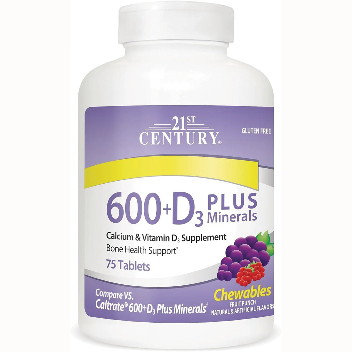 Calcium 600 + D3 Plus Minerals - Fruit Punch