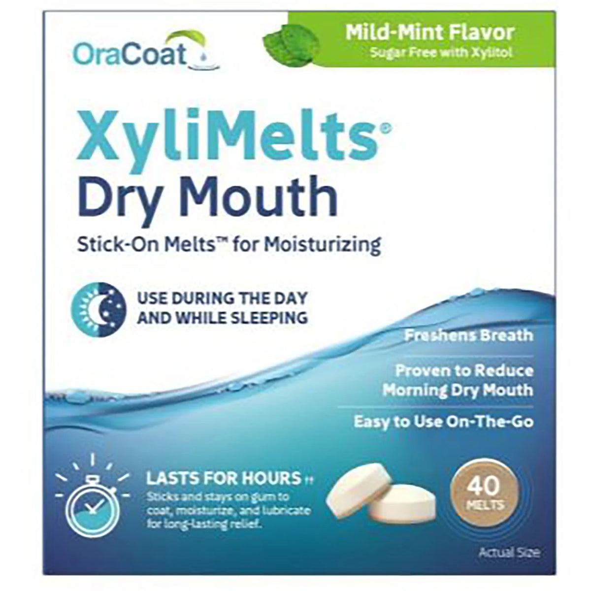 XyliMelts for Dry Mouth - Mild-Mint