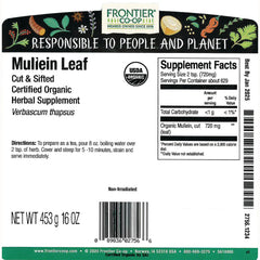 Organic Mullein Leaf - Cut & Sifted