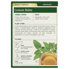 Organic Lemon Balm Tea