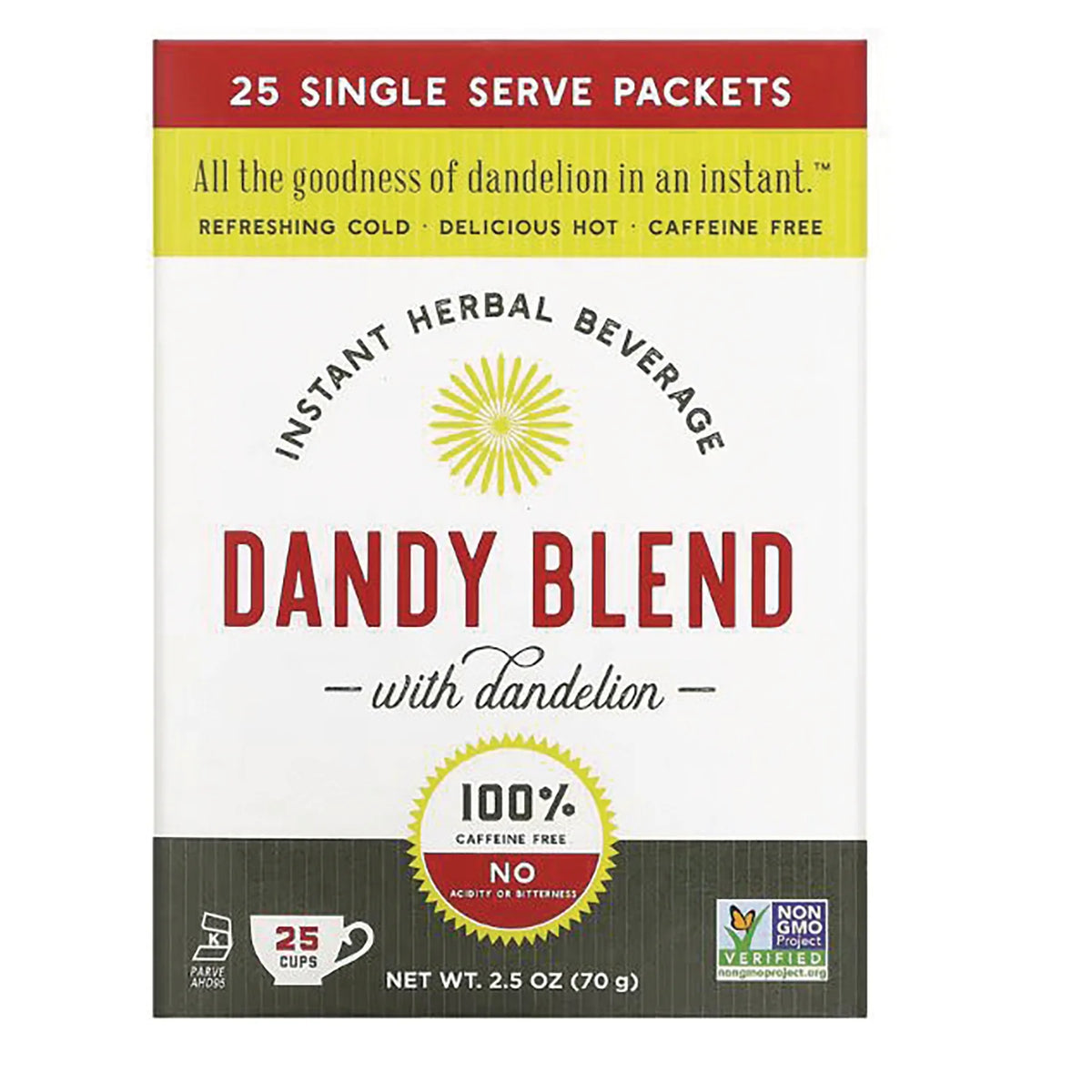 Instant Herbal Beverage with Dandelion - Single Serve Packets