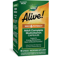 Alive! Max 6 Potency Adult Complete Multivitamin - No Added Iron