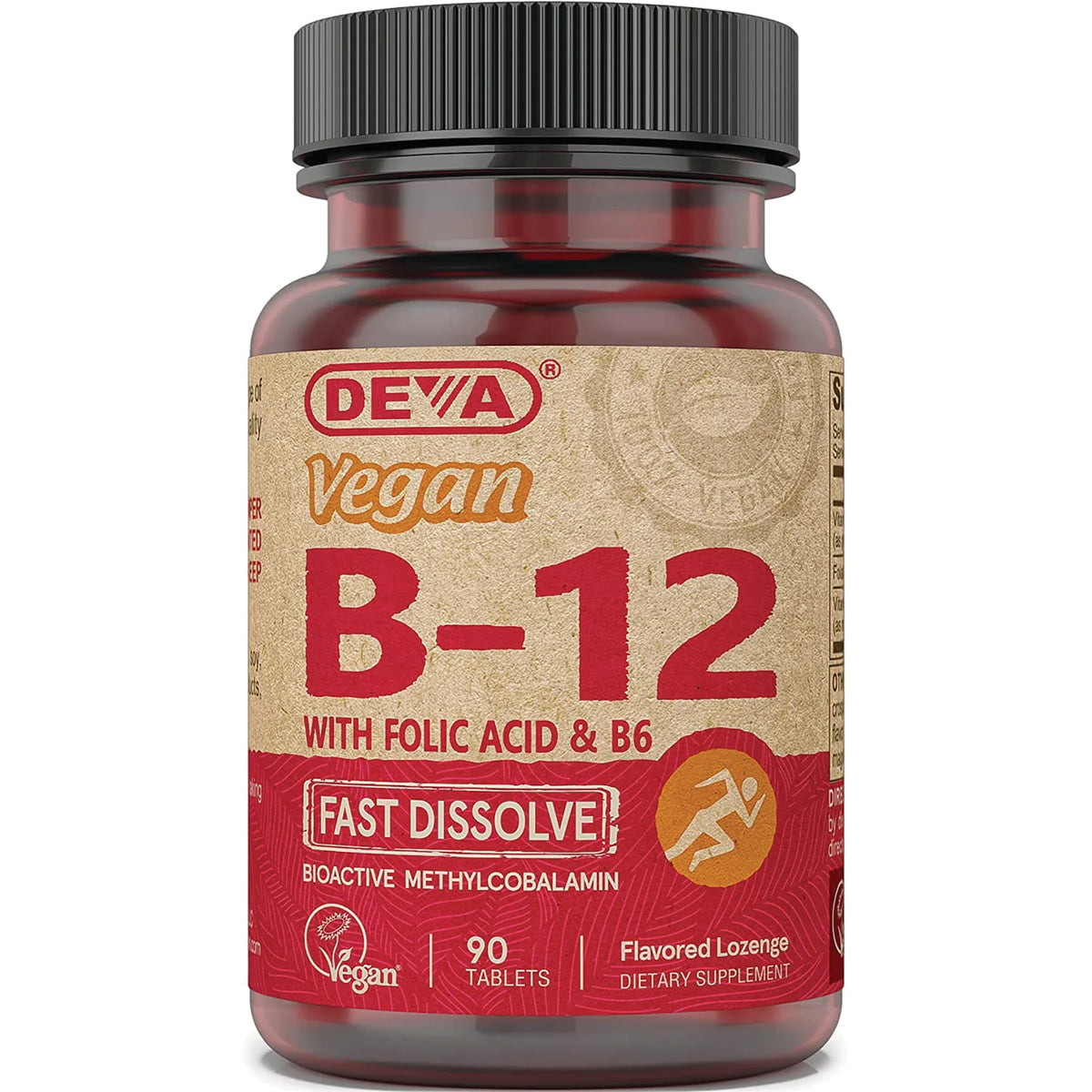 Vegan B12 with Folic Acid & B6 - Fast Dissolve