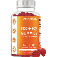 Vitamin D3 + K2 Gummies - Raspberry