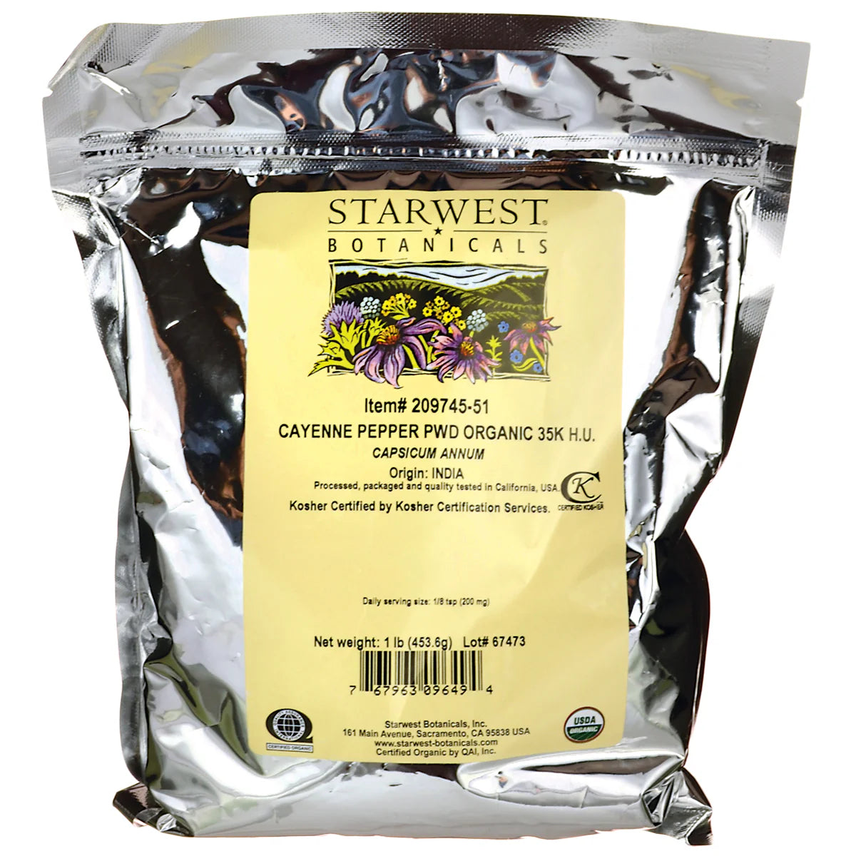 Cayenne Pepper Pwd Organic