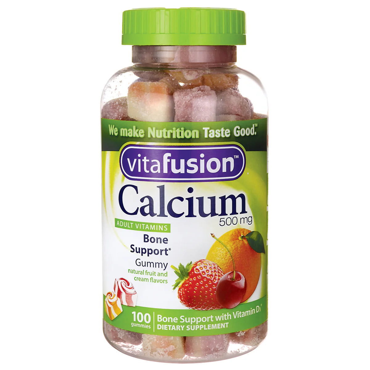 Calcium Adult Vitamins - Natural Fruit and Cream Flavors