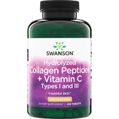 Hydrolyzed Collagen Peptides + Vitamin C Types I and III