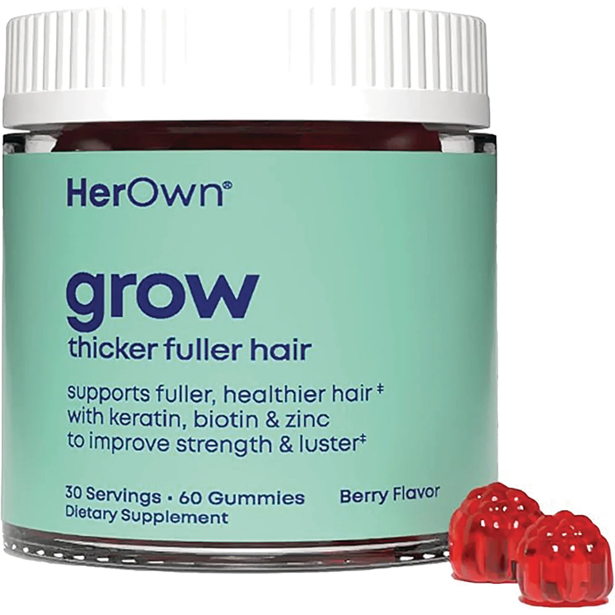 Grow Thicker Fuller Hair Gummies - Berry