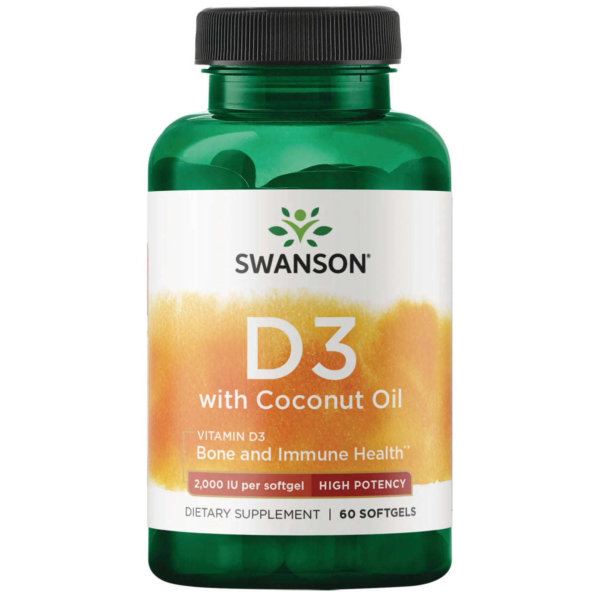 Vitamin D3 with Coconut Oil - High Potency