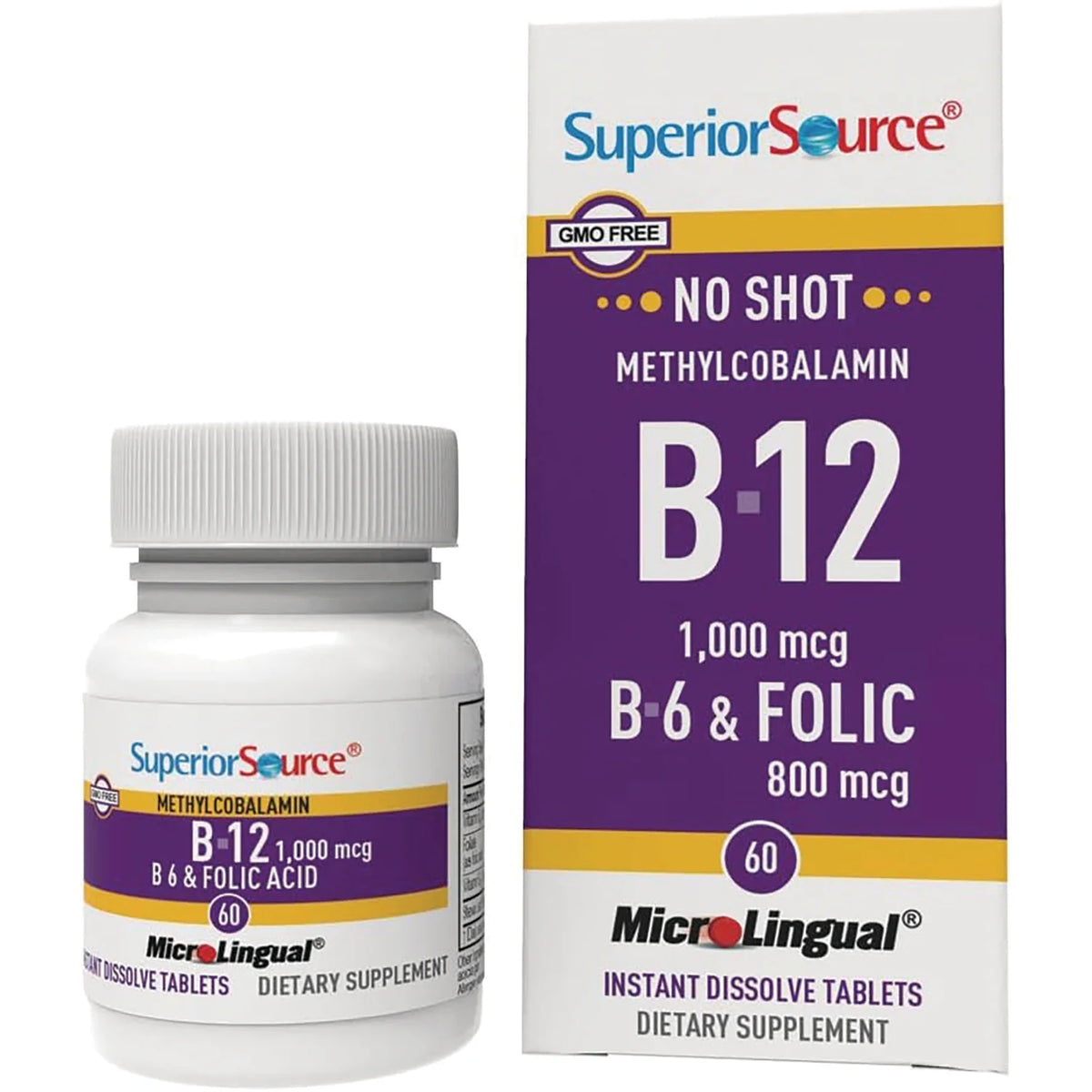 B-12 Methylcobalamin with B-6 & Folic Acid
