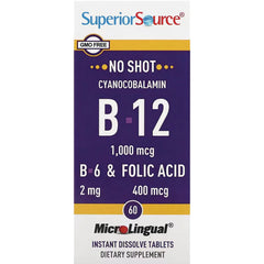B-12 Cyanocobalamin with B-6 & Folic Acid