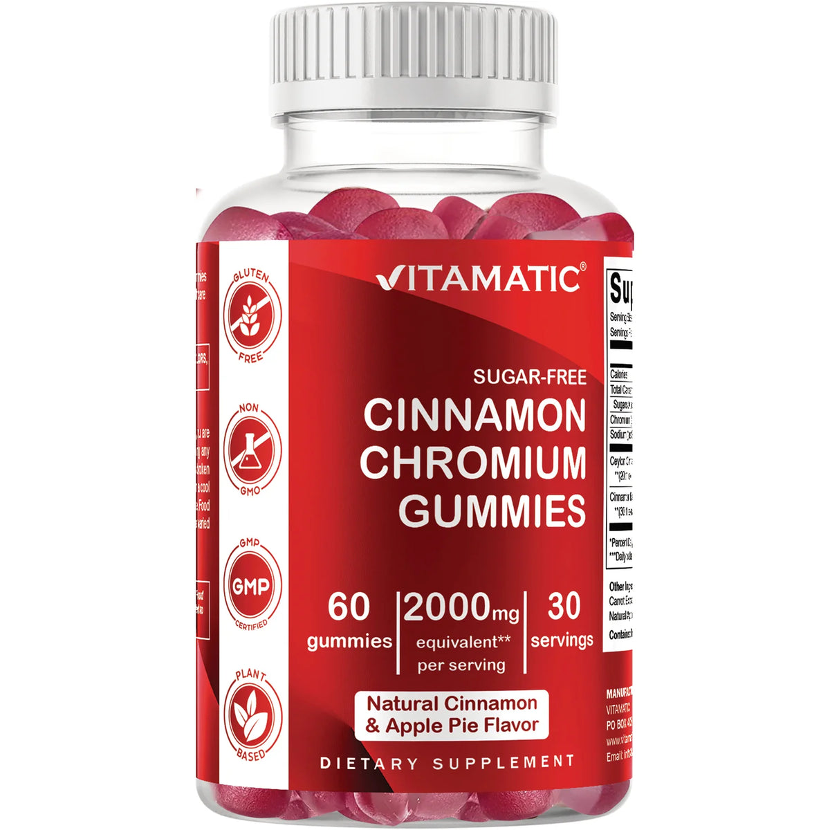 Sugar Free Cinnamon Chromium Gummies - Cinnamon & Apple Pie
