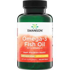 Omega-3 Fish Oil with Vitamin D - Lemon Flavored