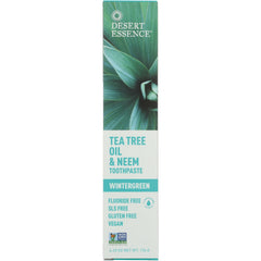 Tea Tree Oil & Neem Toothpaste - Wintergreen