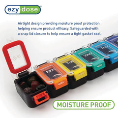 Ezy Dose Pill Planner Weekly Waterproof Rainbow