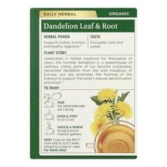 Organic Dandelion Leaf & Root Tea