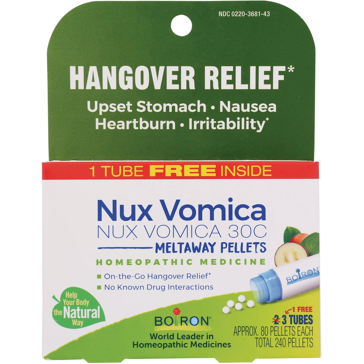Nux Vomica Meltaway Pellets - 3 Tubes