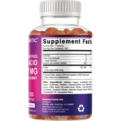 Sugar Free Folic Acid Gummies - Natural Orange