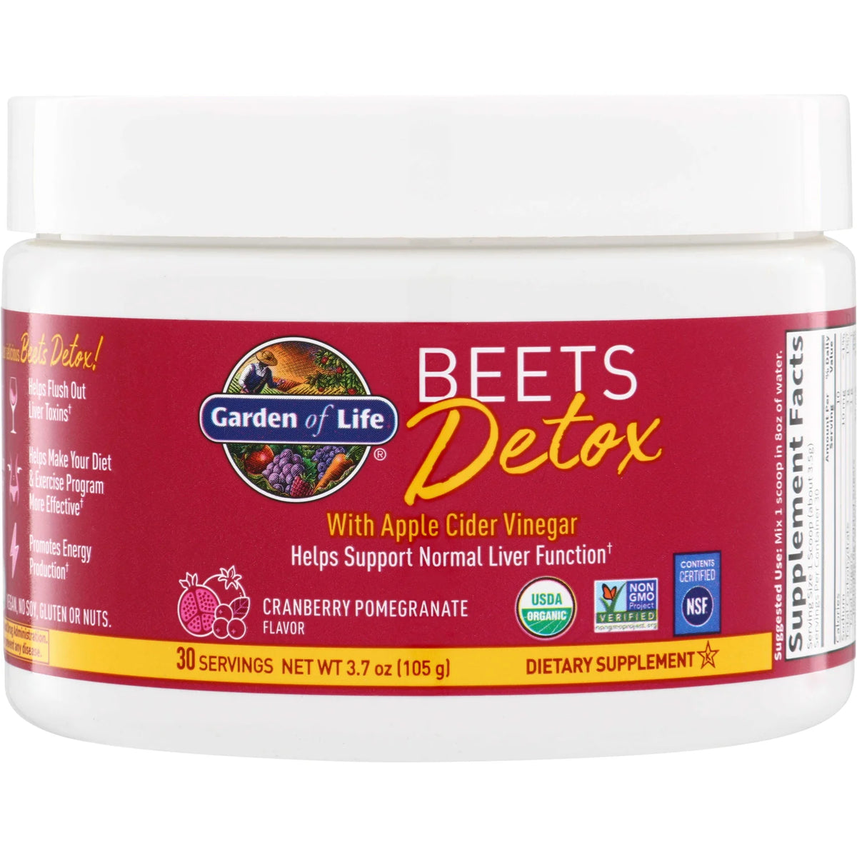 Beets Detox with Apple Cider Vinegar - Cranberry Pomegranate