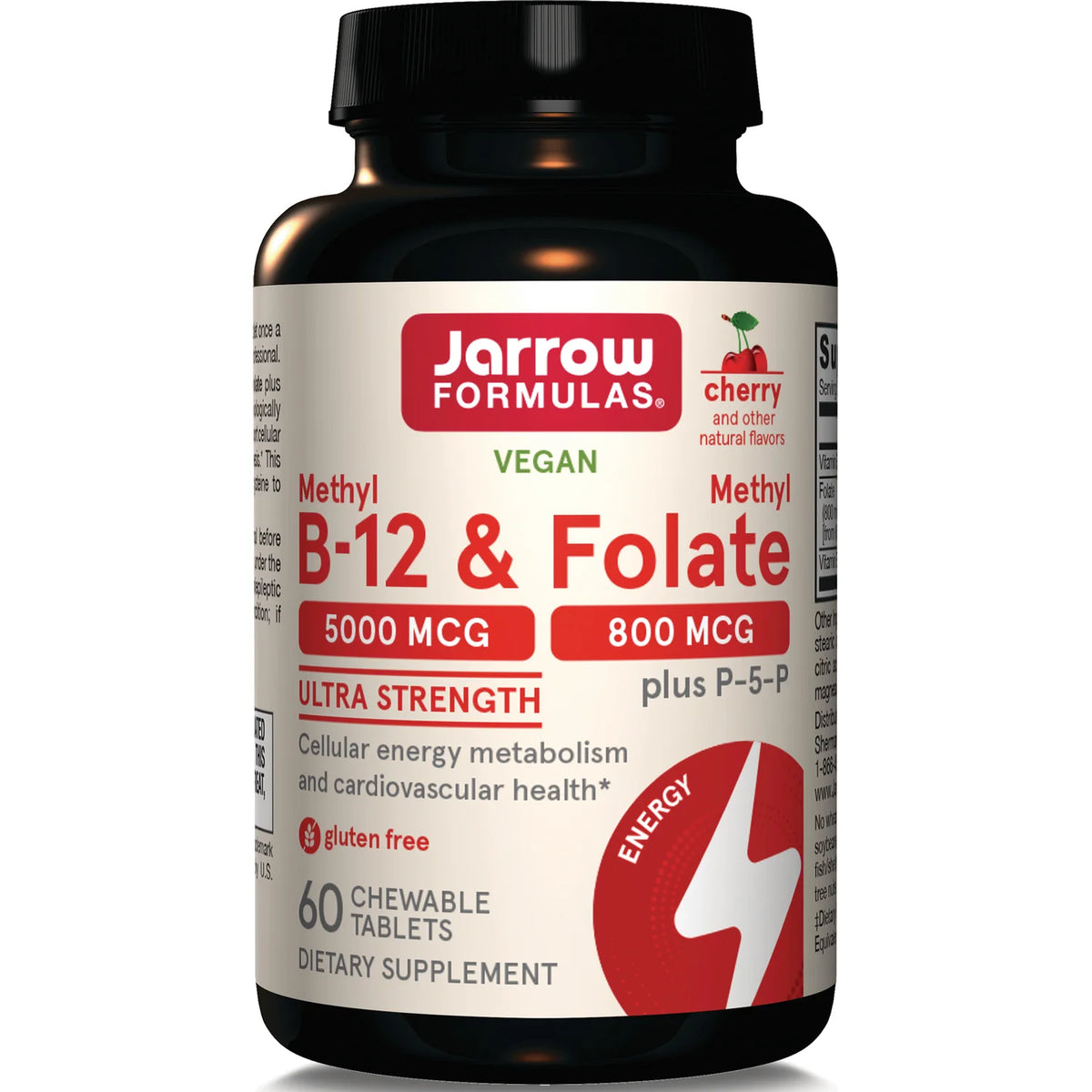 Vegan Methyl B-12 & Methyl Folate Ultra Strength - Cherry